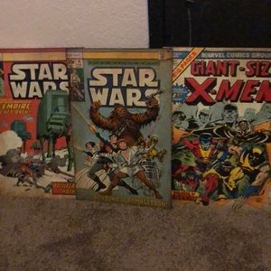 5 metal comic book signs. Game/kid/movie decor